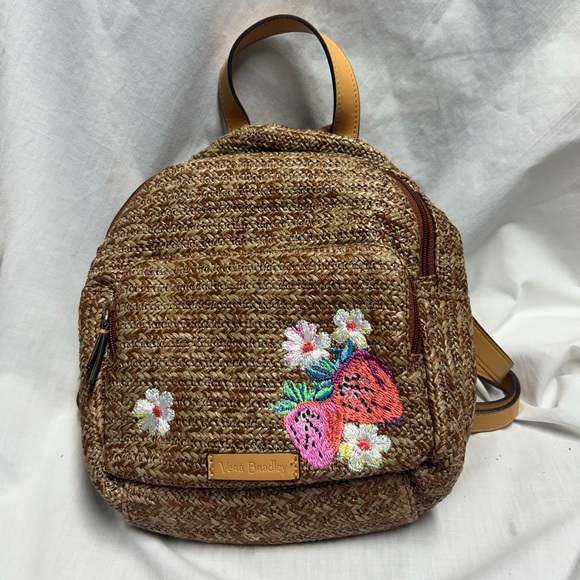 Vera Bradley Handbags - Vera Bradley Fruit Basket Small Back Pack Purse  Embroidered Patch Adjustable